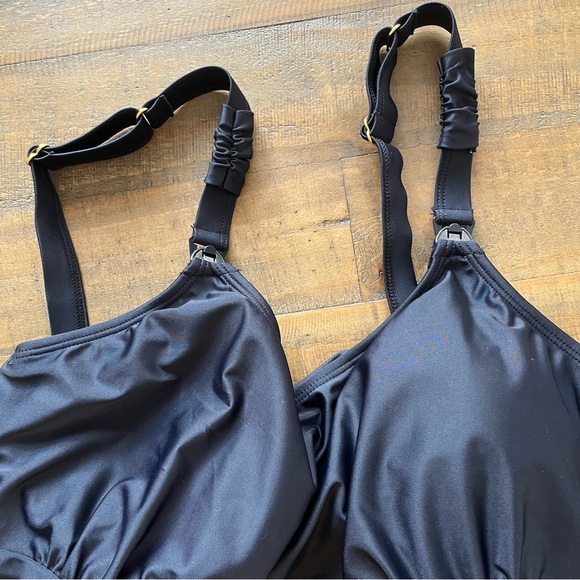 Kindred Bravely Maternity Nursing one piece Black Swimsuit - Picture 7 of 7